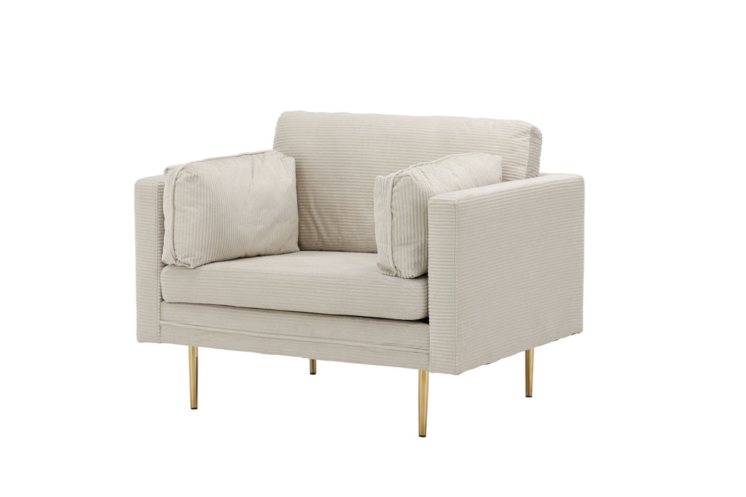 Venture Home Boom - Single Chair Corduroy - Light Grey