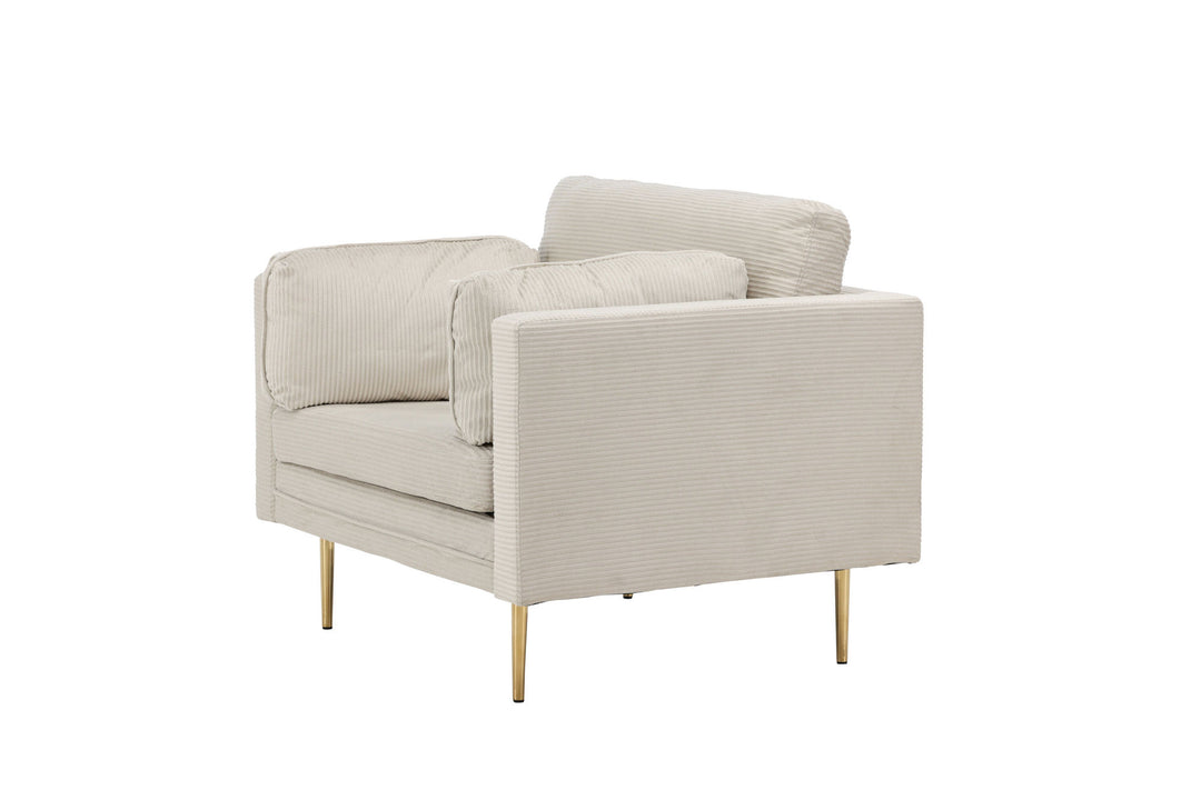 Venture Home Boom - Single Chair Corduroy - Light Grey