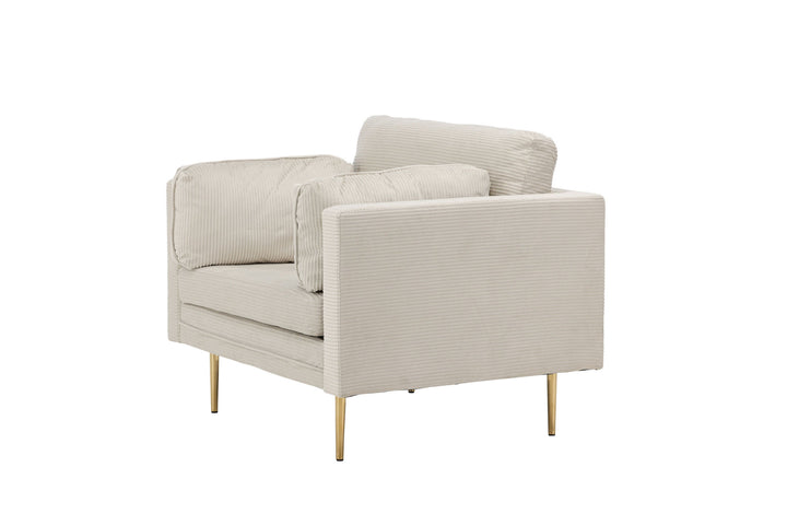 Venture Home Boom - Single Chair Corduroy - Light Grey