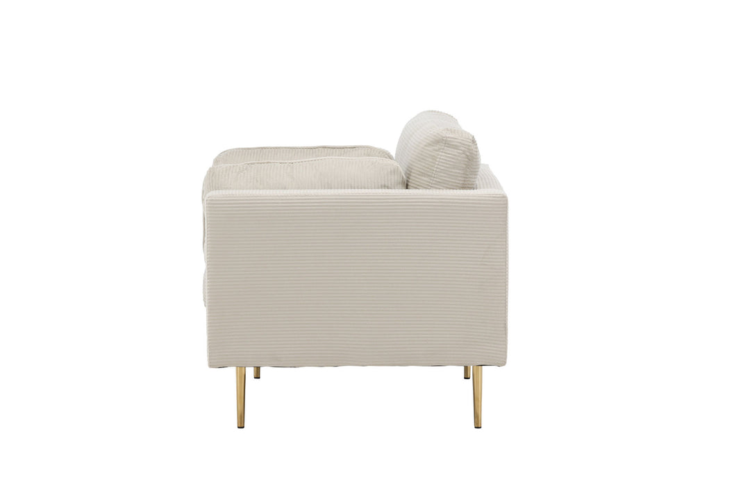 Venture Home Boom - Single Chair Corduroy - Light Grey