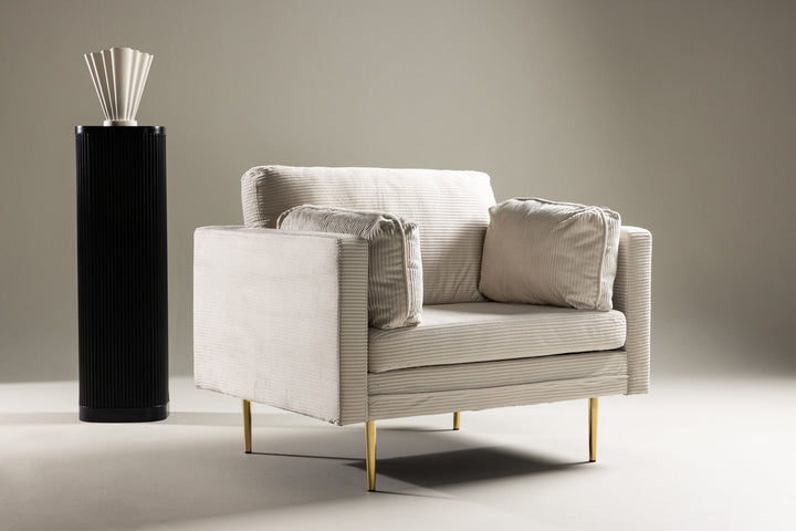 Venture Home Boom - Single Chair Corduroy - Light Grey
