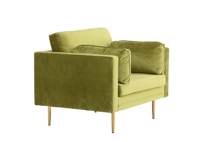 Venture Home Boom - Single Chair Velvet - Spring Green