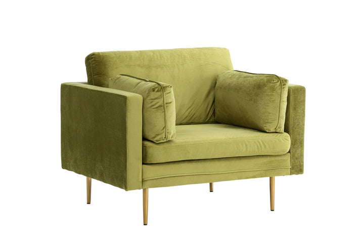 Venture Home Boom - Single Chair Velvet - Spring Green