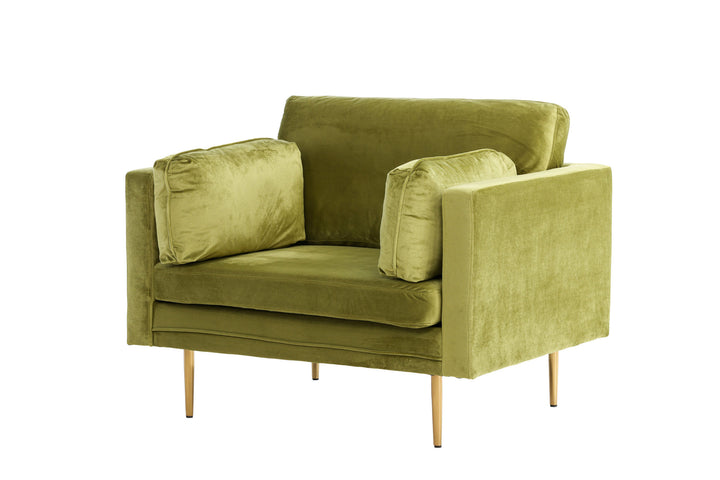 Venture Home Boom - Single Chair Velvet - Spring Green