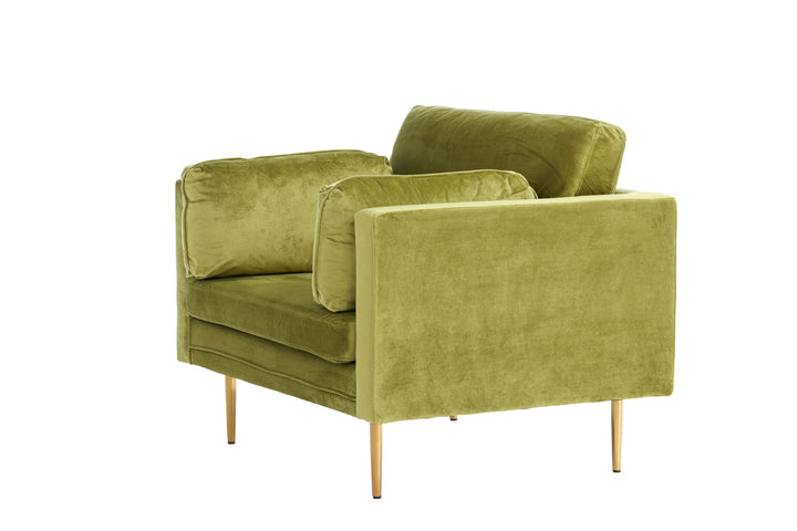 Venture Home Boom - Single Chair Velvet - Spring Green
