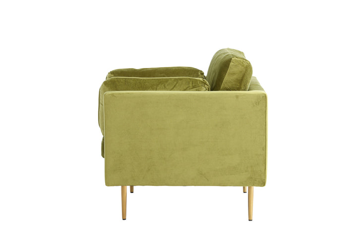 Venture Home Boom - Single Chair Velvet - Spring Green