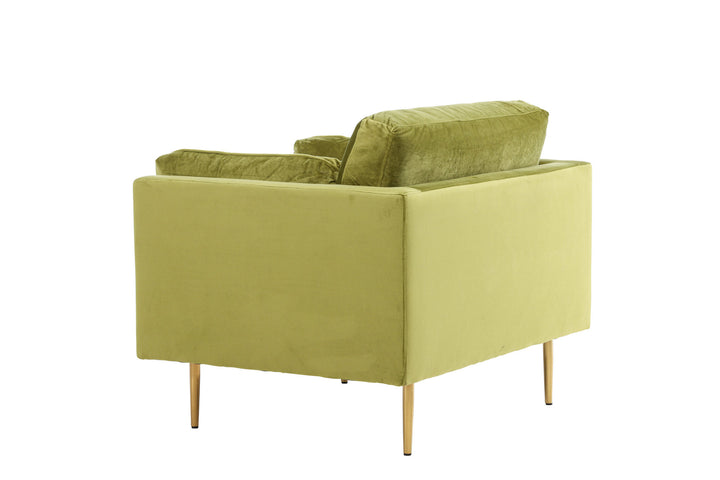 Venture Home Boom - Single Chair Velvet - Spring Green