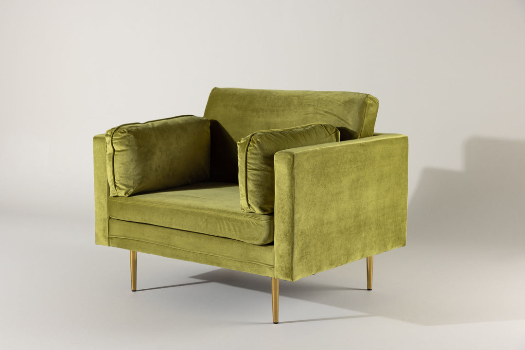 Venture Home Boom - Single Chair Velvet - Spring Green