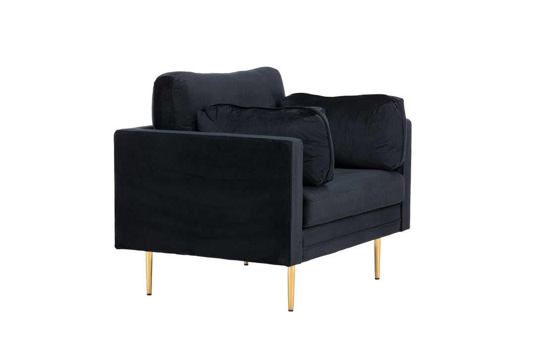 Venture Home Boom - Single Chair Velvet - Black