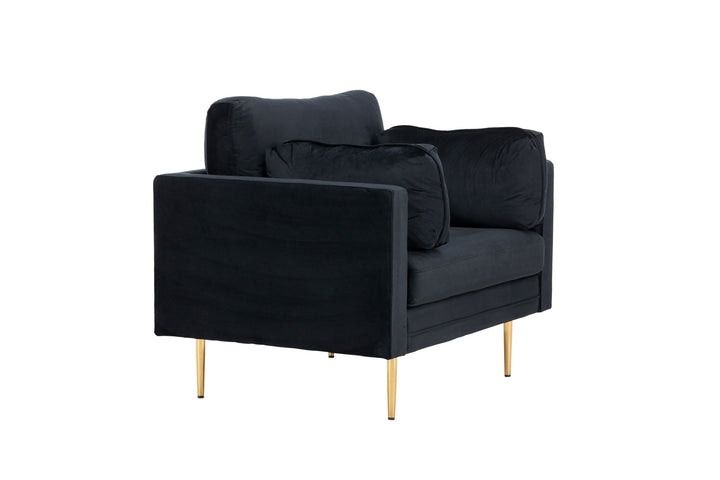 Venture Home Boom - Single Chair Velvet - Black