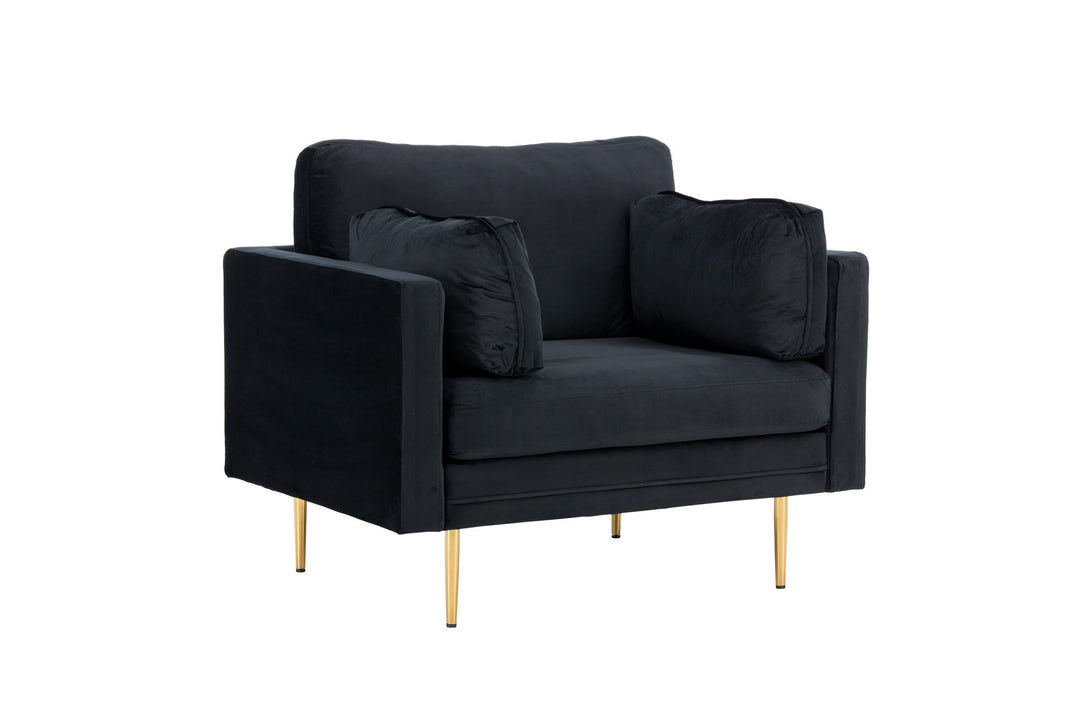 Venture Home Boom - Single Chair Velvet - Black