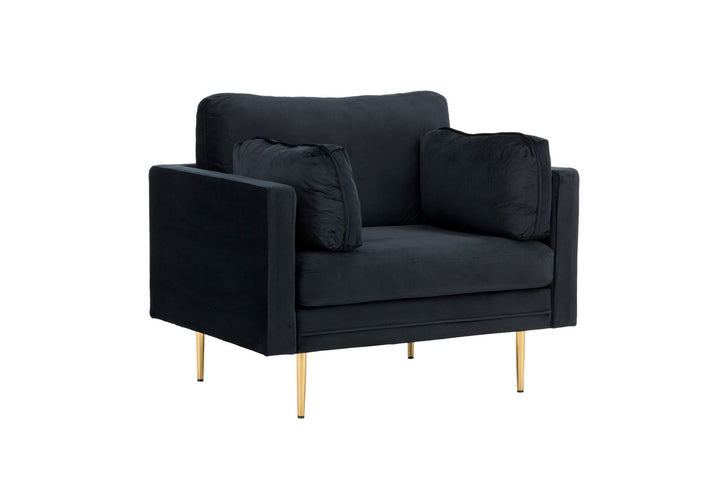 Venture Home Boom - Single Chair Velvet - Black