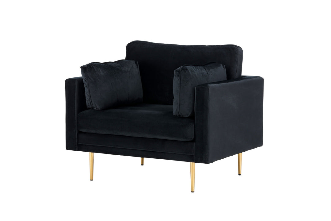 Venture Home Boom - Single Chair Velvet - Black