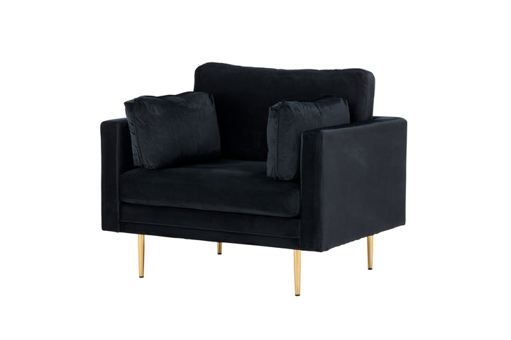 Venture Home Boom - Single Chair Velvet - Black
