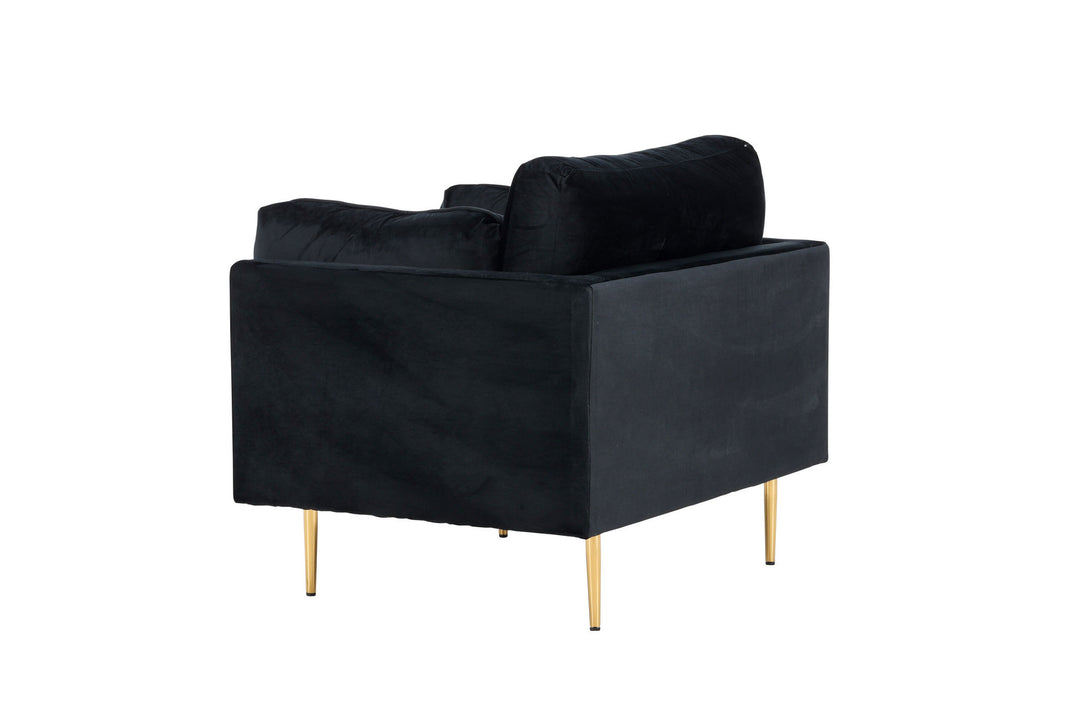 Venture Home Boom - Single Chair Velvet - Black