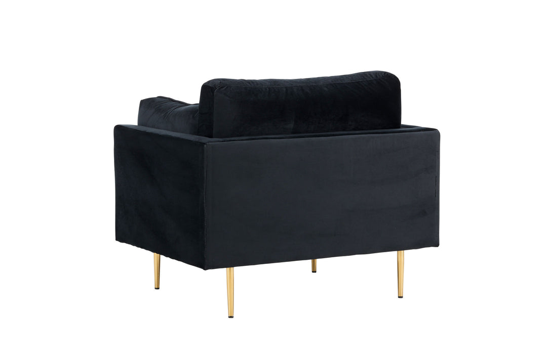 Venture Home Boom - Single Chair Velvet - Black