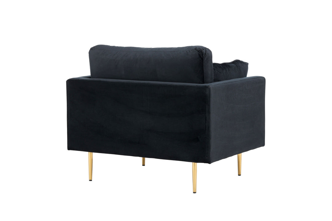 Venture Home Boom - Single Chair Velvet - Black