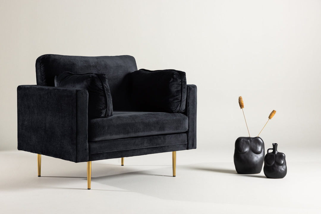 Venture Home Boom - Single Chair Velvet - Black