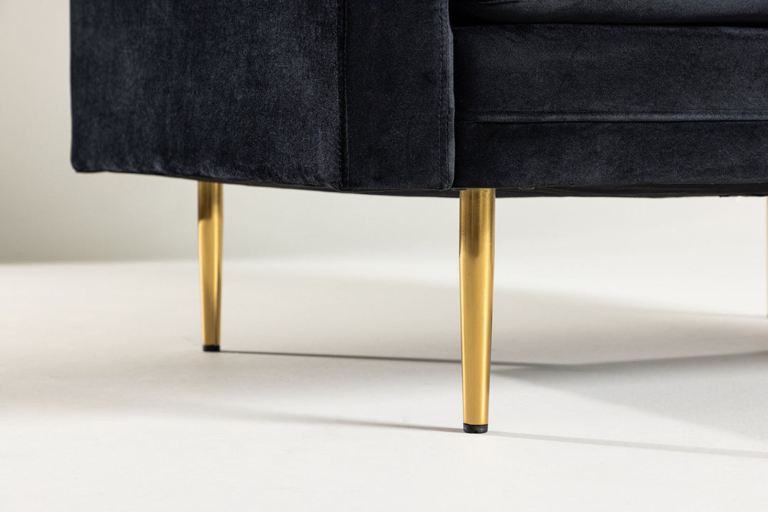 Venture Home Boom - Single Chair Velvet - Black