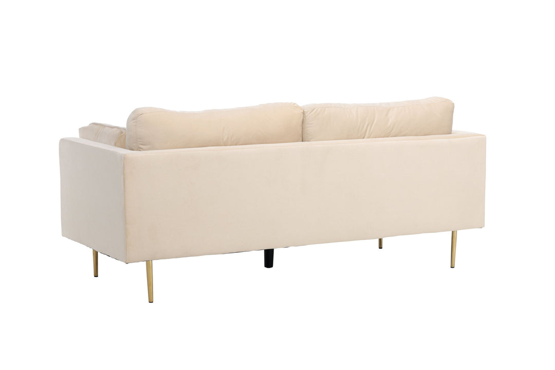 Venture Home Boom - 3 seat sofa Velvet - Creme
