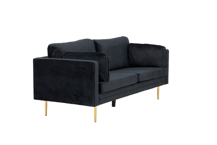 Venture Home Boom - 3 seat sofa Velvet - Black