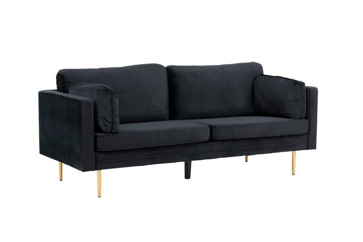 Venture Home Boom - 3 seat sofa Velvet - Black
