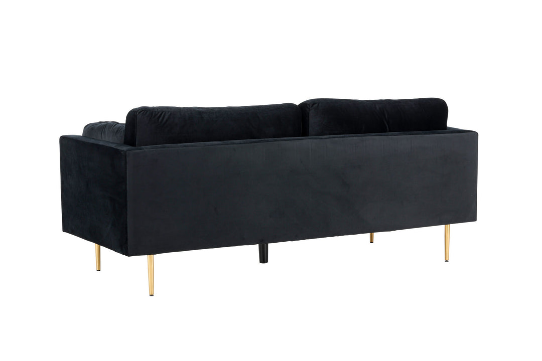 Venture Home Boom - 3 seat sofa Velvet - Black