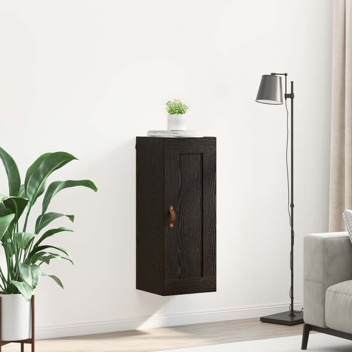 Vægskab Sort eg 34,5 x 34 x 90 cm Konstrueret træ