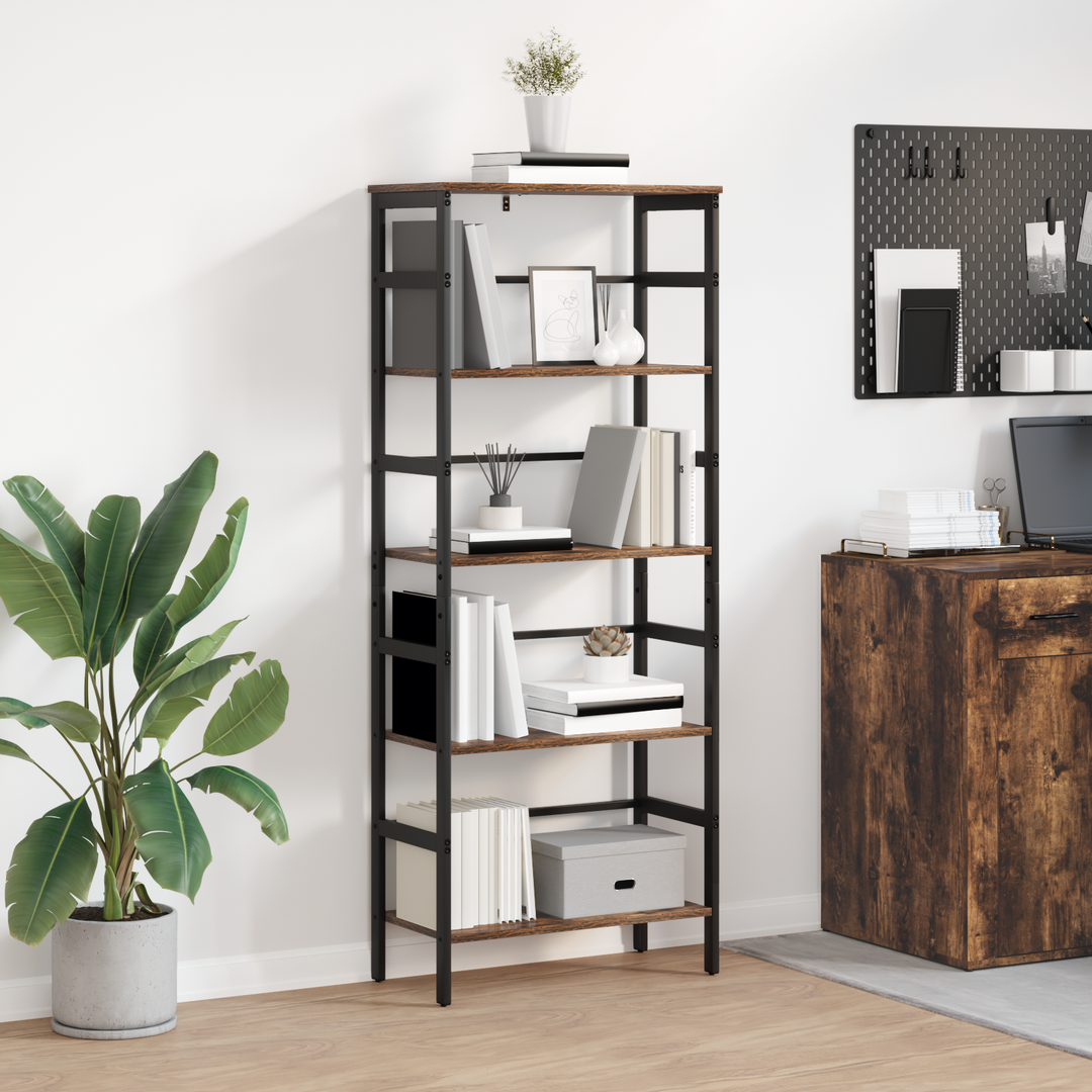 Bogreol Røget eg 60 x 29,5 x 149 cm Konstrueret træ