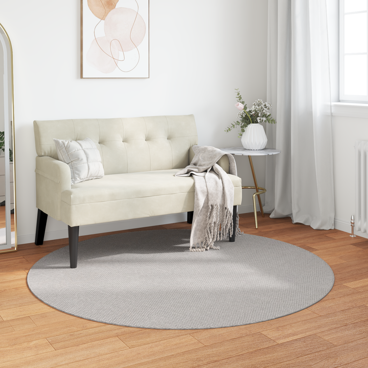 Områdetæpper Rund LUGO Creme og grå Ø 160 CM Polyester