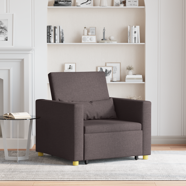 Utrækkelig sovesofa enkelt Mørkebrun 90 x 165 x 87 cm Stof