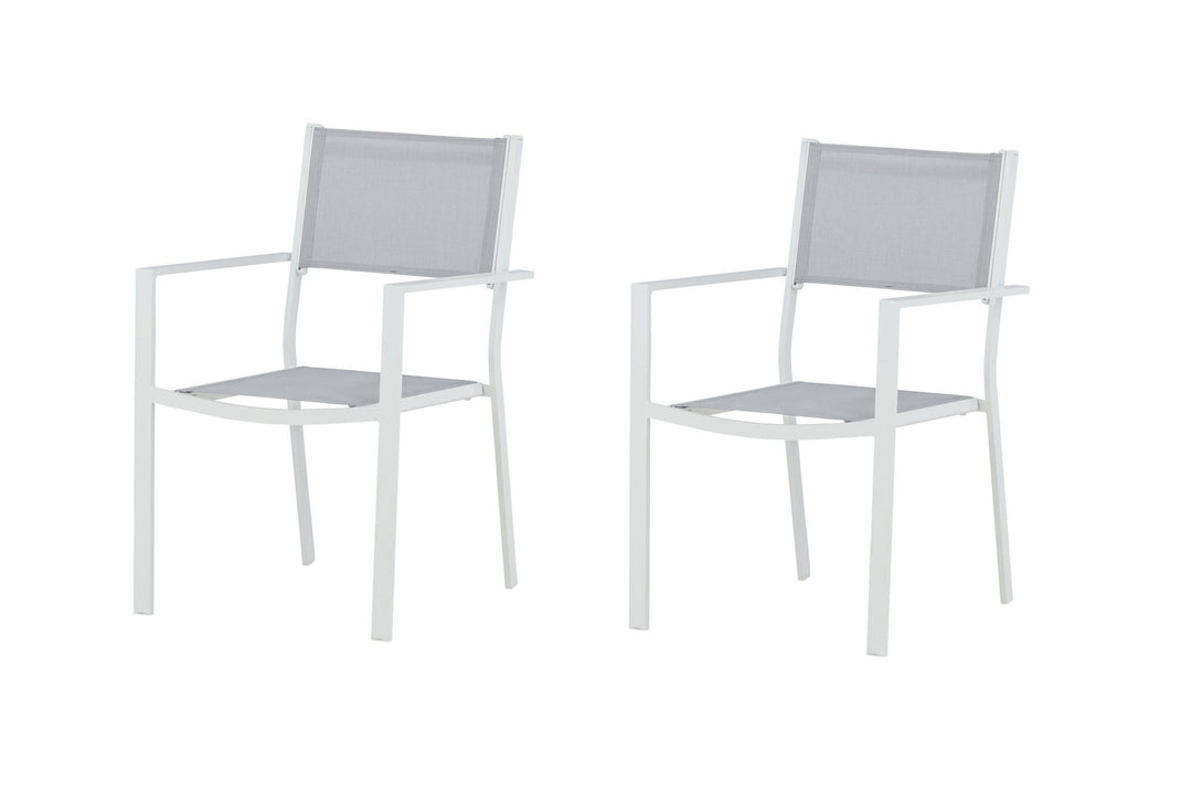 Venture Home Copacabana Stacking Chair 2-pack - White/Grey