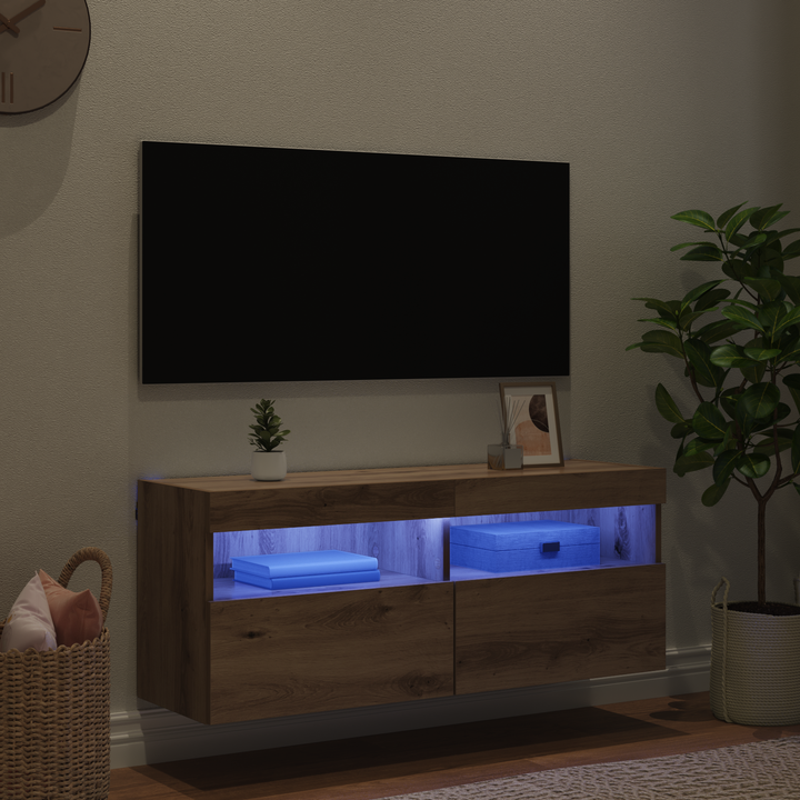 TV vægskab Artisan Egetræ 100 x 30 x 40 cm Konstrueret træ