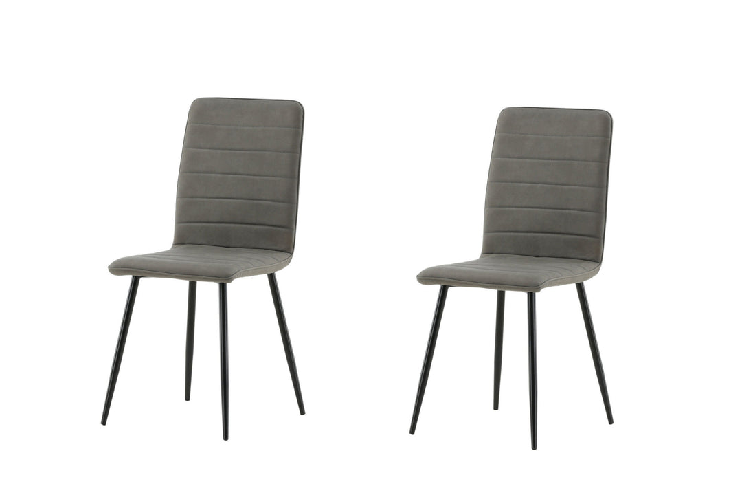 Venture Home Windu Lyx Chair 2-pack - Black / Grey Micro Fibre