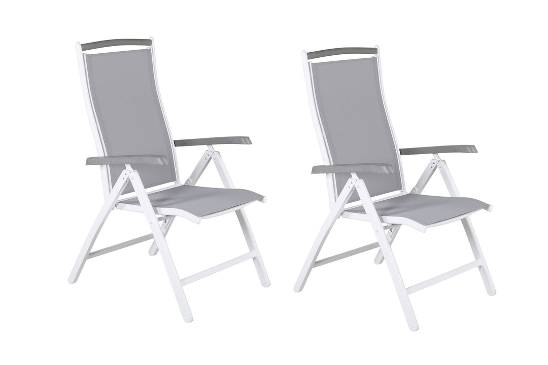 Venture Home Albany 5:pos Chair 2-pack - White/Grey