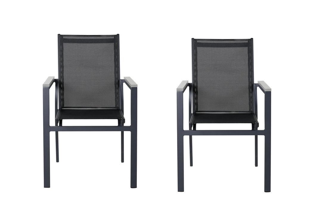 Venture Home Parma Chair 2-pack - Black/Grey