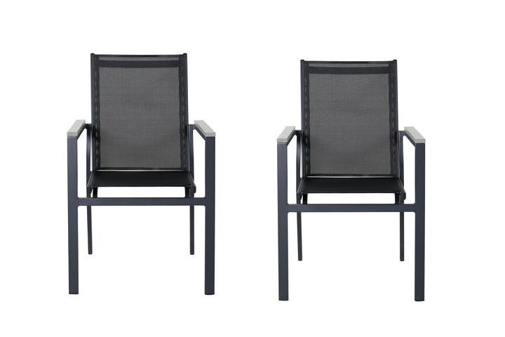 Venture Home Parma Chair 2-pack - Black/Grey