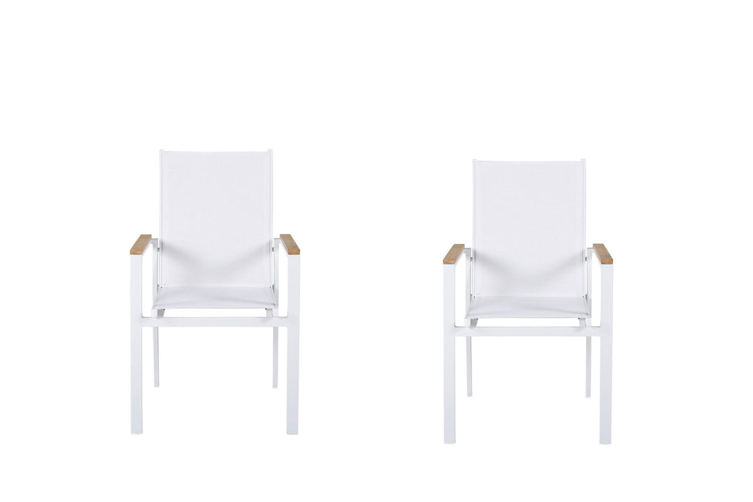 Venture Home Texas Chair 2-pack - White/Teak