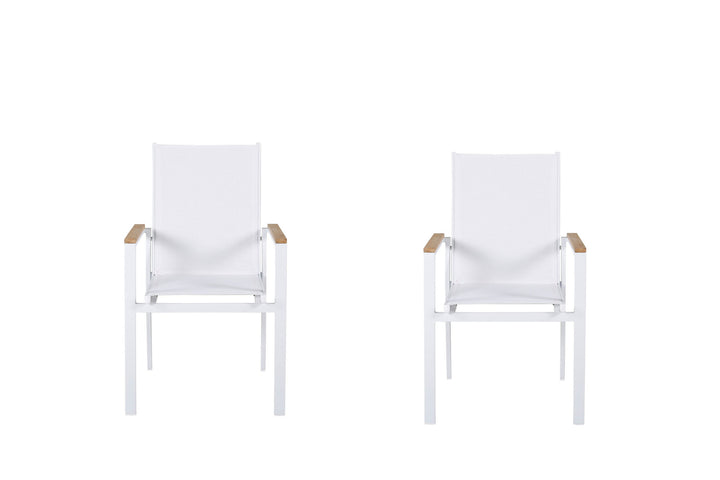 Venture Home Texas Chair 2-pack - White/Teak