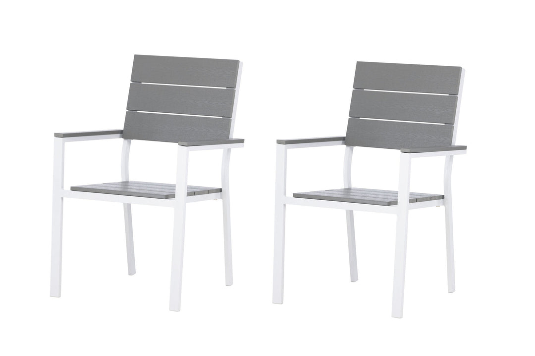 Venture Home Levels Chair (stackable) 2-pack - White Alu / Grey Aintwood