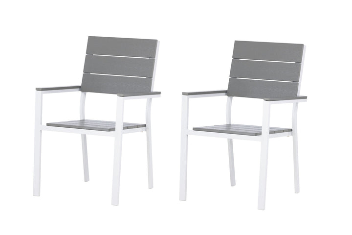 Venture Home Levels Chair (stackable) 2-pack - White Alu / Grey Aintwood