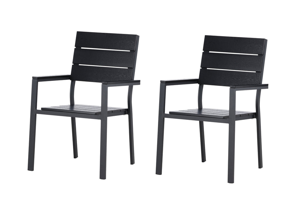 Venture Home Levels Chair (stackable) 2-pack - Black Alu / Black Aintwood