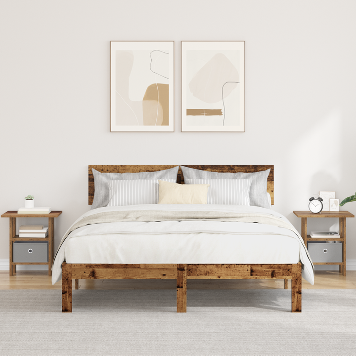 Sengebord 2 pcs Gammelt træ 41 x 40 x 45 cm Konstrueret træ