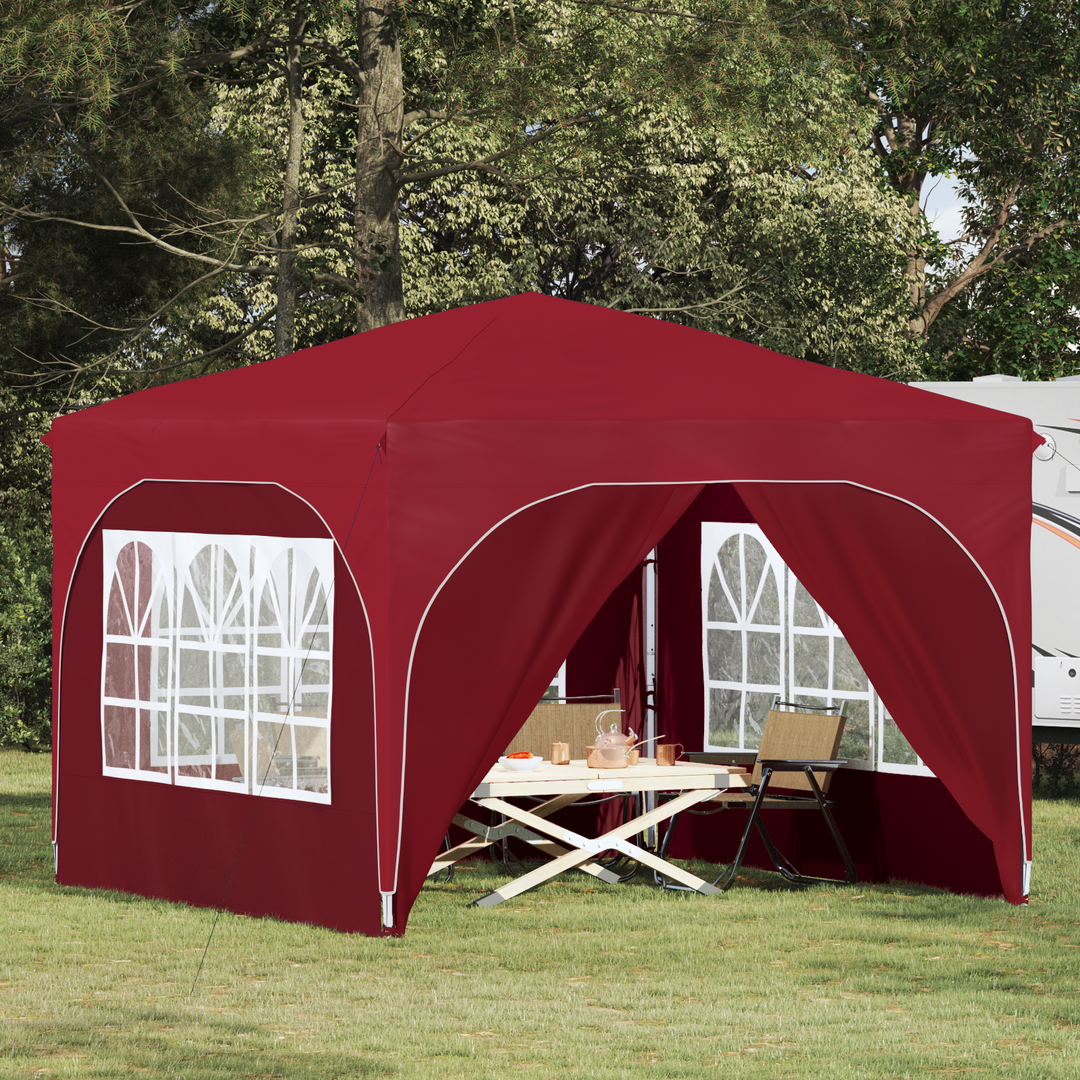 Pop-up Festtelt 290 x 290 x 245 cm Bordeaux