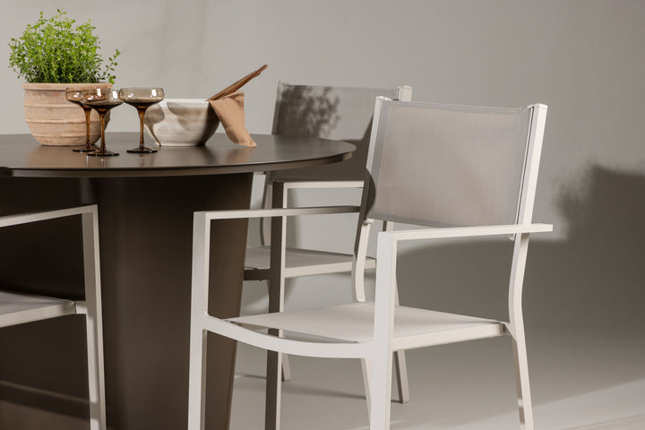 Venture Home Santa Fe Dining Table ø120 - Roasty +Copacabana Stacking Chair - Beige/Beige _4