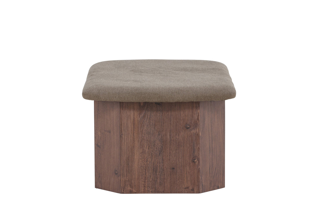 Venture Home Todd Ottoman - Mocca/ Brown