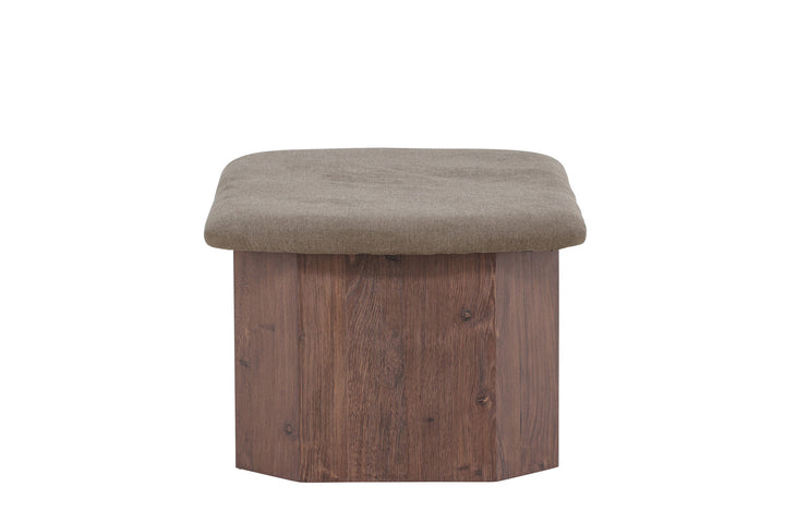 Venture Home Todd Ottoman - Mocca/ Brown