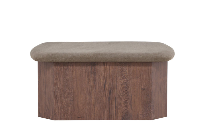 Venture Home Todd Ottoman - Mocca/ Brown