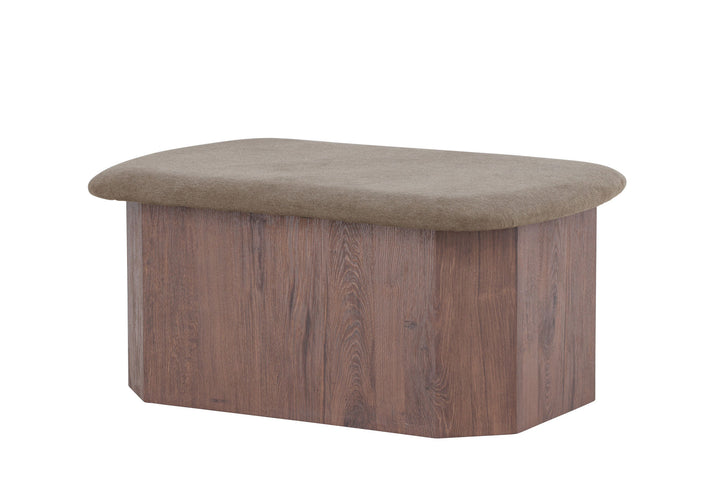 Venture Home Todd Ottoman - Mocca/ Brown