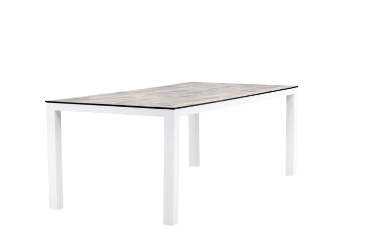 Venture Home Llama Dining Table 205*100 - White Alu / Grey HPL